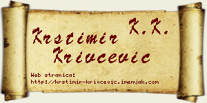 Krstimir Krivčević vizit kartica